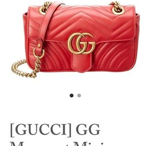 GUCCI] GG Marmont Mini Matelasse Shoulder Bag